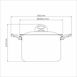 Espagueteira 22 Cm 5,7l Loreto Antiaderente Vermelho - 3