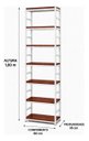Ver imagem 4 de Estante Multiuso Organizador Livreiro Estilo Industrial 180x60 Branco Mogno