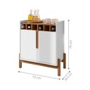 Ver mais imagens de Conjunto para Sala Ayla Completo Seville 6 Portas MDF-MDP 73cm Branco Cedro Casa D Móveis
