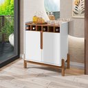 Ver imagem 7 de Conjunto para Sala Ayla Completo Seville 6 Portas MDF-MDP 73cm Branco Cedro Casa D Móveis