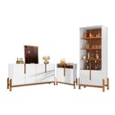 Ver imagem 1 de Conjunto para Sala Ayla Completo Seville 6 Portas MDF-MDP 73cm Branco Cedro Casa D Móveis