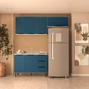 Ver imagem 2 de Cozinha Compacta 250051 3 Peças Meena Branco Azul Politorno Móveis