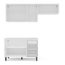 Ver imagem 4 de Cozinha Compacta 250051 3 Peças Meena Branco Azul Politorno Móveis