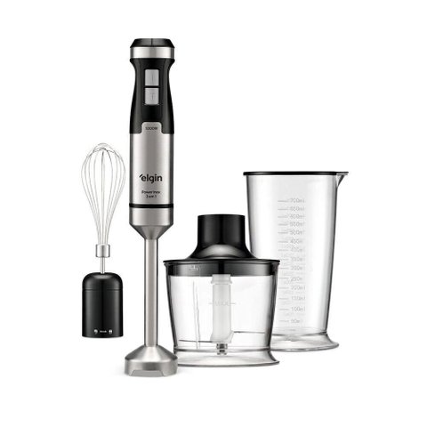 Mixer de Mão 3 em 1 Elgin Mixer Power Inox 1000W Inox 110V
