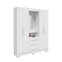 Ver imagem 1 de Guarda Roupa Acp Emily Gold 4 Portas com Espelho e Pés - Branco