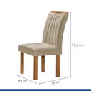 Ver imagem 2 de Mesa Kansas 100cm 4 Cadeiras Arizona Tampo Redondo Plus Vidro Off White