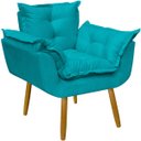 Ver imagem 2 de Kit 2 Poltronas Decorativa e Puff para Sala Recepção Manicure Consultório Quarto Alice Suede
