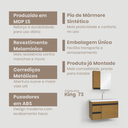 Ver imagem 4 de Kit Armário de Banheiro Fimap Gabinete com Cuba Lavatório King 73cm Fimap Freijó