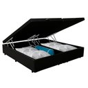 Ver imagem 3 de Cama Box Baú Casal Bipartido Sintético Sereneprime Preto 138x188x44