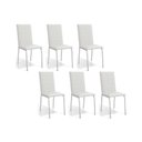 Ver imagem 1 de Kit 6 Cadeiras Sala Jantar Amsterdã C091 6 Un Cromada/branco 106 - Kappesberg
