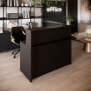 Ver imagem 4 de Balcão Atendimento c/ Tampo Superior Recepção Escritório F5 Cor:Preto