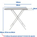 Ver imagem 3 de Tabua de Passar Roupa Dobrável e Regulável Reforçada Slim