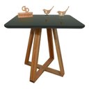 Ver imagem 1 de Mesa Jantar Base X Tampo Retangular Laca com Vidro 100x70cm Preto