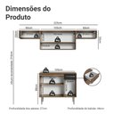 Ver imagem 3 de Armário de Cozinha Completa 225cm Rustic/preto Emilly Madesa 01 Rustic/preto