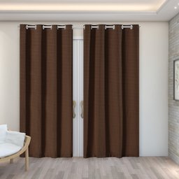 Cortina Rústica Texturizada 2,80 m x 2,30 m - Tabaco - 2