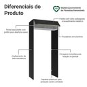 Ver imagem 3 de Porta-geladeira 103 Cm 1 Porta Basculante Preto/branco/preto Lux Madesa