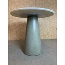 Ver imagem 2 de Mesa de Jantar Cone Cimento Queimado 100 cm Tampo Mármore Branco Extra Personal Decor Mesa de Jantar