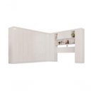 Ver imagem 5 de Guarda Roupa Casal Modulado de Canto Crsal 13 Portas de Bater 4 Gavetas MDP Branco Multimóveis