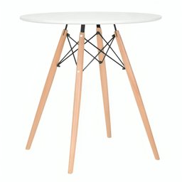 Mesa Redonda Eiffel 80cm Preta – Compacta, Moderna e Sofisticada - 1