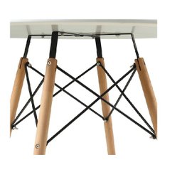 Mesa Redonda Eiffel 80cm Preta – Compacta, Moderna e Sofisticada - 3