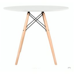 Mesa Redonda Eiffel 80cm Preta – Compacta, Moderna e Sofisticada - 5