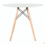 Mesa Redonda Eiffel Eames 80cm Branco – Compacta, Moderna e Sofisticada - 6