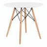 Mesa Redonda Eiffel Eames 80cm Branco – Compacta, Moderna e Sofisticada - 8