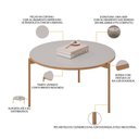 Ver imagem 3 de Mesa de Centro Decorativa Industrial Ellie D05 Bali