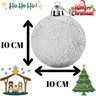 Enfeite de Natal Bola Grande 10cm 06 Unidade Cor:Prata - 2
