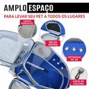Ver imagem 3 de Mochila Bolsa Santino PET JOY Com Visor Poliéster Cachorro gato Original Viagem SAT3U Azul