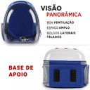 Ver imagem 4 de Mochila Bolsa Santino PET JOY Com Visor Poliéster Cachorro gato Original Viagem SAT3U Azul