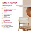 Ver imagem 7 de Sala de Jantar Mesa Ellis 220cm Madeira Tampo com Vidro com 8 Cadeiras Eva Premium