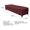 Ver imagem 7 de Kit Cabeceira e Calçadeira Baú Casal Everest P02 140 cm para cama Box Suede - Doce Sonho Móveis KIT