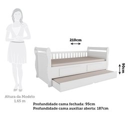 Bicama Infantil 100% MDF Vicky Espresso Móveis  - 3