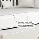 Ver imagem 4 de Bicama Infantil 100% MDF Vicky Espresso Móveis Branco/Brilho