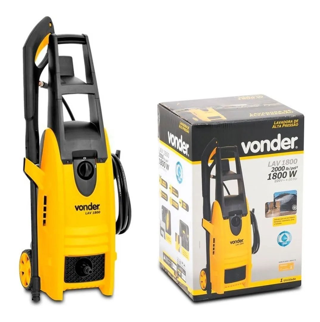 Lavadora Lava Jato Alta Pressão 1800w 2000psi Vonder - 220v ...