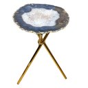 Ver imagem 1 de Mesa Lateral Pedras Ágatas Naturais com Bordas Naturais