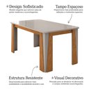 Ver imagem 3 de Mesa de Jantar Ópera 6 Lugares Naturalle e Off White para Ambientes Modernos