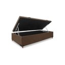 Ver imagem 2 de Base Baú Solteiro Suede 88x188x35cm Smart Marrom