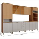 Ver imagem 3 de Cozinha Modulada 6 Peças Yescasa Laranja/Angelin/Nude