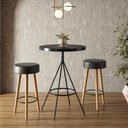 Ver imagem 1 de Kit Mesa com 2 Banquetas Lisboa Preto