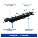 Ver imagem 3 de Estação de Trabalho Dupla 1,20x1,35m 02 Lugares c/Gavetas c/Ponto de Tomada Nogal Sevilha/Preto
