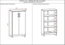 Ver imagem 4 de Armário Multiuso Brisa 2 Portas com Prateleiras Black