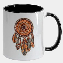 Caneca Branca com Interna Preta Y5 Filtro Dos Sonhos Desenho 4 - 1