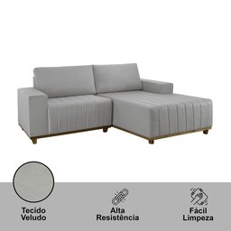 Sofá Boreal de 185cm B25 Chaise Lado Direito Meu Sofá Online - 4