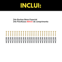 Ver imagem 2 de Kit 4 Cabideiros Arara Fixa Parede 1 Metro Lojas Residências Aço Resistente para Organização Roupas