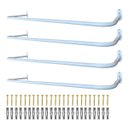 Ver imagem 1 de Kit 4 Cabideiros Arara Fixa Parede 1 Metro Lojas Residências Aço Resistente para Organização Roupas