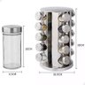 Porta Condimentos Giratório Aço Inox 20 Potes para Especiarias - 3