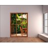 Porta de aluminio 03 folhas móveis maxx madeiro - 210x200 - 2