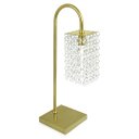 Ver imagem 2 de Kit 2 Abajur Clearcrillic Cristal Acrílico Quadrado Dourado